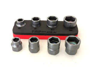 (4 pc) 1/4" Drive Titanium Socket Set 6-Pt (PREORDER)