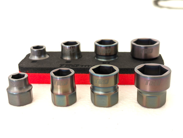 Load image into Gallery viewer, (4 pc) 1/4" Drive Titanium Socket Set 6-Pt (PREORDER)