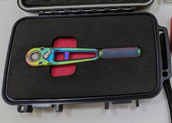 Load image into Gallery viewer, 1/4" Drive Titanium Ratchet & Socket Set w/ Superalloy Socket/Extension (PREORDER)