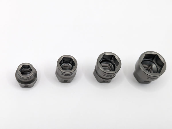 Load image into Gallery viewer, (4 pc) 1/4" Drive Titanium Socket Set 6-Pt (PREORDER)