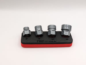 (4 pc) 1/4" Drive Titanium Socket Set 6-Pt (PREORDER)