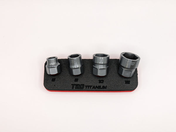 Load image into Gallery viewer, (4 pc) 1/4" Drive Titanium Socket Set 6-Pt (PREORDER)