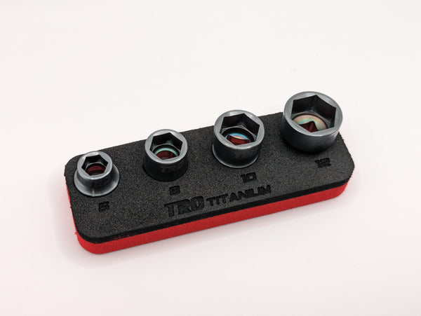 Load image into Gallery viewer, (4 pc) 1/4" Drive Titanium Socket Set 6-Pt (PREORDER)