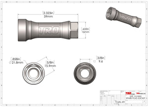 Titanium Spark Plug Socket 5/8" (16 mm) 6-Pt