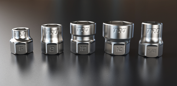 Load image into Gallery viewer, (5 pc) 1/4" Drive Titanium & Superalloy Socket Set 6-Pt (PREORDER)