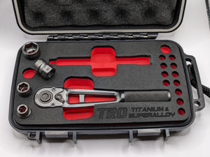 1/4" Drive Titanium Ratchet & 4Pc Titanium Socket Set (PREORDER)