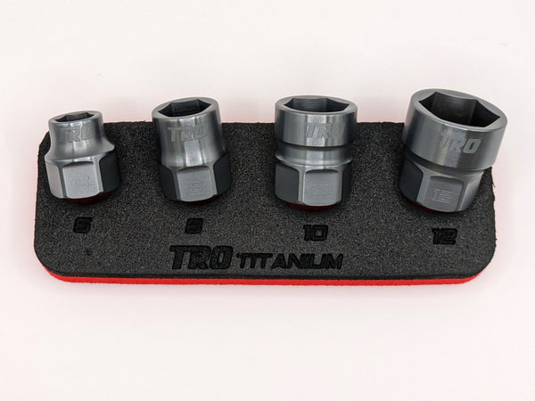 Load image into Gallery viewer, (4 pc) 1/4" Drive Titanium Socket Set 6-Pt (PREORDER)