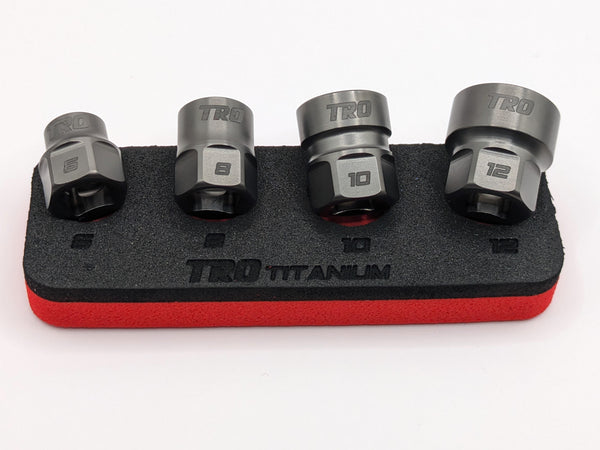 Load image into Gallery viewer, (4 pc) 1/4" Drive Titanium Socket Set 6-Pt (PREORDER)