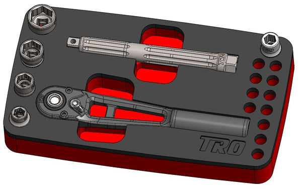 Load image into Gallery viewer, 1/4" Drive Titanium Ratchet & Socket Set w/ Superalloy Socket/Extension (PREORDER)