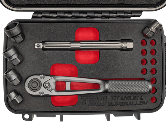 1/4" Dr. Titanium & Superalloy Ratchet + Socket Set (PREORDER)