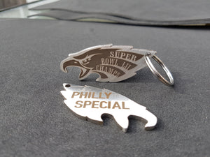 Philadelphia Eagles Stainless/Titanium Bottle Opener PHILLY SPECIAL SB LII CHAMPS!