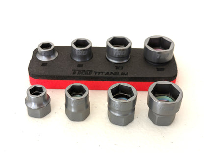 (4 pc) 1/4" Drive Titanium Socket Set 6-Pt (RACER SPECIAL BLEMISHED)