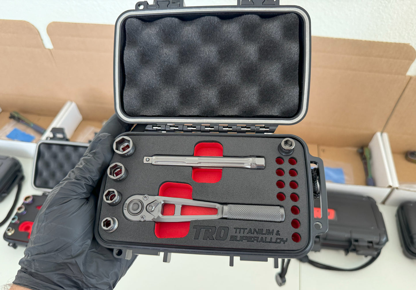 1/4" Dr. Titanium & Superalloy Ratchet + Socket Set (PREORDER)