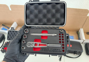 1/4" Drive Titanium Ratchet & 4Pc Titanium Socket Set (PREORDER)