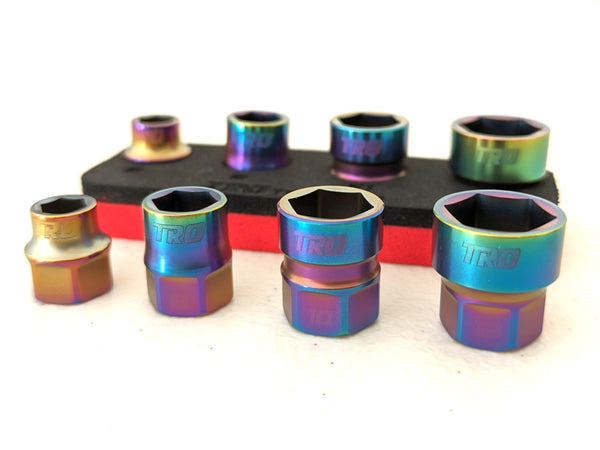 Muat gambar ke penampil Galeri, (4 pc) 1/4&quot; Drive Titanium Socket Set 6-Pt (RACER SPECIAL BLEMISHED)

