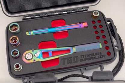 1/4" Dr. Titanium & Superalloy Ratchet + Socket Set (PREORDER)