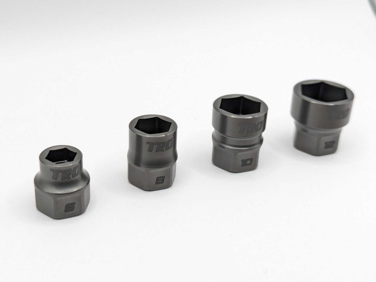(4 pc) 1/4" Drive Titanium Socket Set 6-Pt (PREORDER)