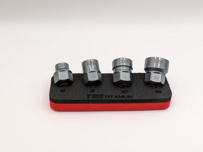 (4 pc) 1/4" Drive Titanium Socket Set 6-Pt (PREORDER)