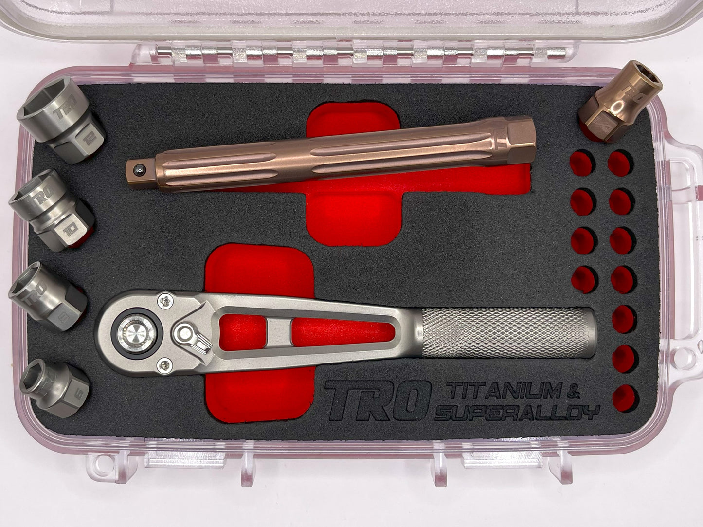 1/4" Dr. Titanium & Superalloy Ratchet + Socket Set (PREORDER)
