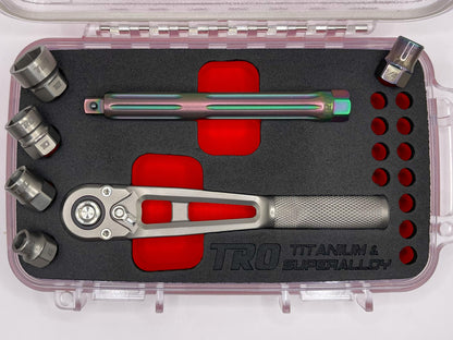 1/4" Dr. Titanium & Superalloy Ratchet + Socket Set (PREORDER)