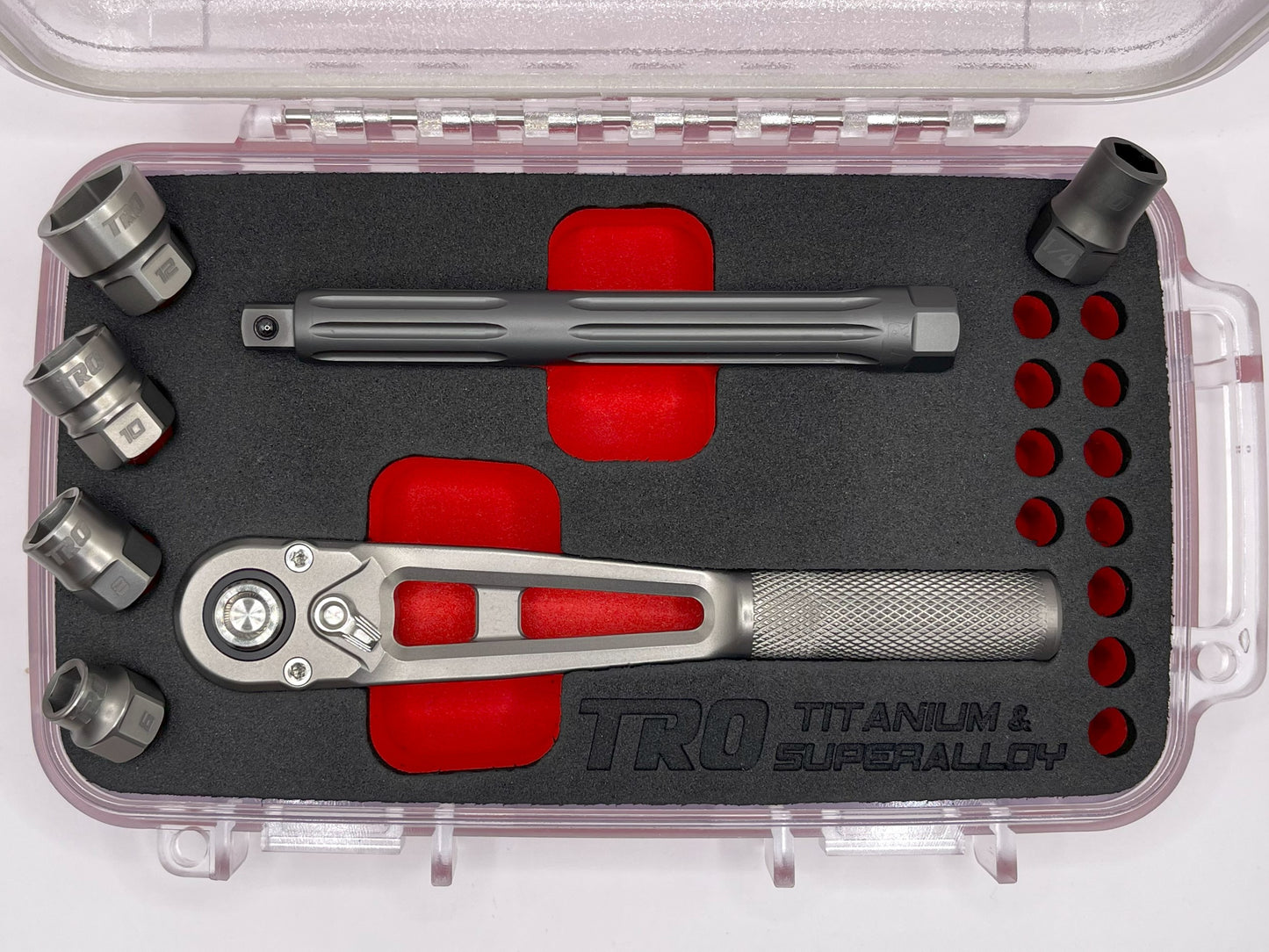 1/4" Dr. Titanium & Superalloy Ratchet + Socket Set (PREORDER)