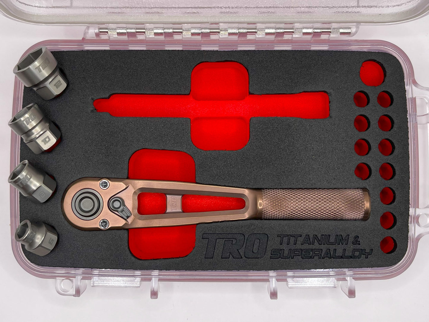 1/4" Dr. Titanium Ratchet & 4-pc Titanium Socket Set (PREORDER)