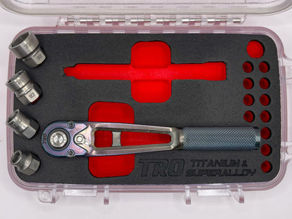 1/4" Dr. Titanium Ratchet & 4-pc Titanium Socket Set (PREORDER)