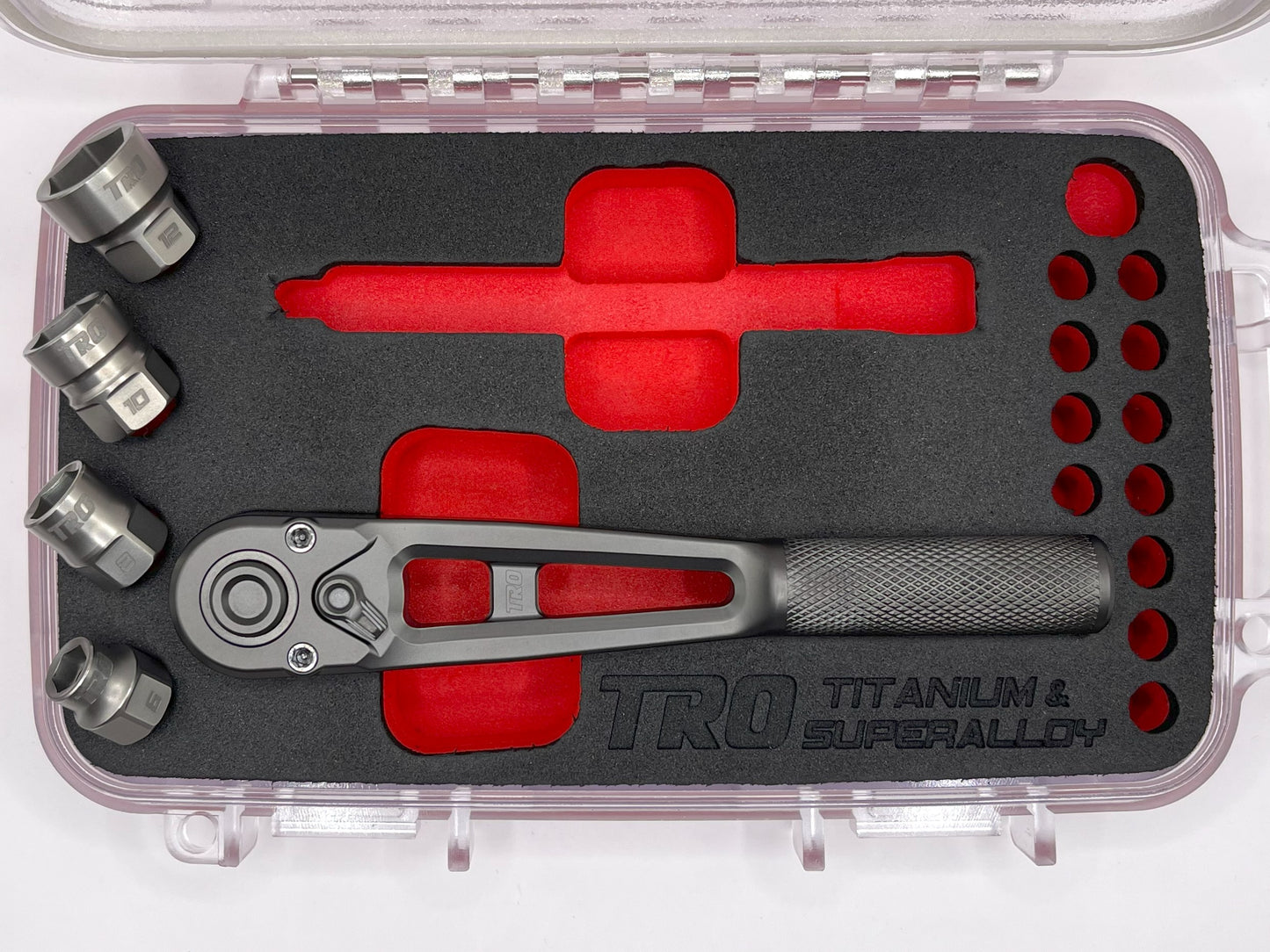 1/4" Dr. Titanium Ratchet & 4-pc Titanium Socket Set (PREORDER)