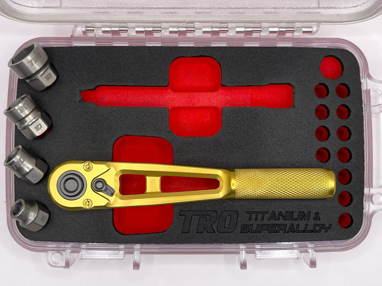 1/4" Dr. Titanium Ratchet & 4-pc Titanium Socket Set (PREORDER)
