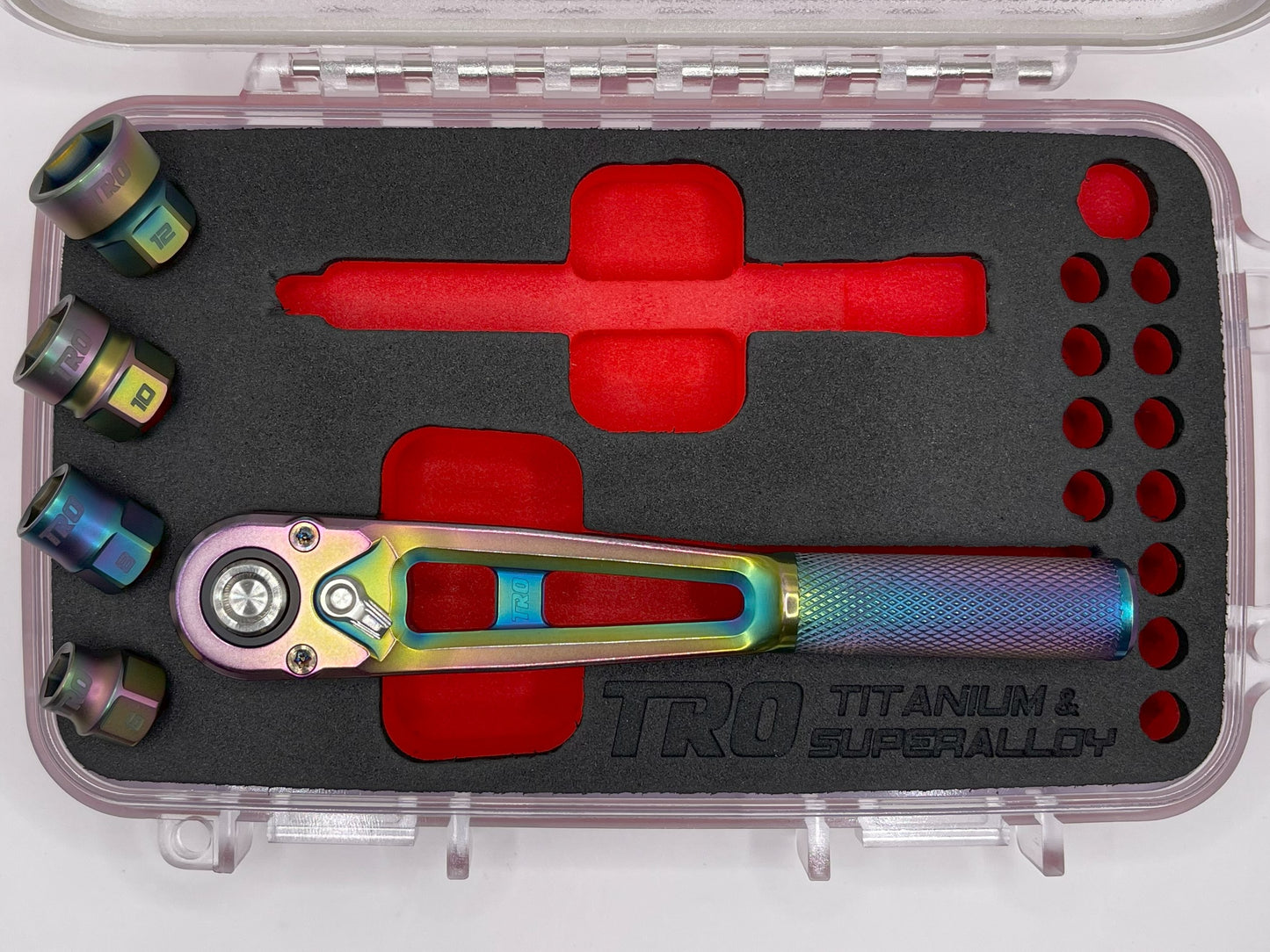 1/4" Dr. Titanium Ratchet & 4-pc Titanium Socket Set (PREORDER)