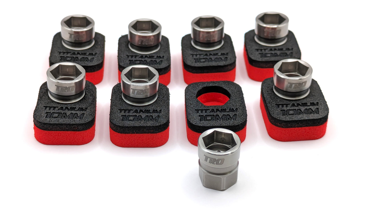 Titanium 10 mm Socket 1/4" Drive 6-Pt (RACER SPECIAL BLEMISHED IN STOCK)