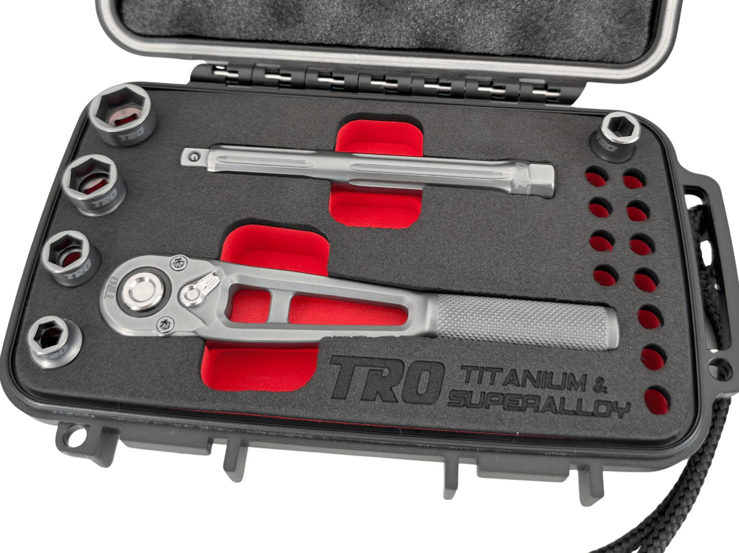 1/4" Dr. Titanium & Superalloy Ratchet + Socket Set (PREORDER)