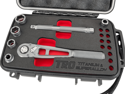 1/4" Dr. Titanium & Superalloy Ratchet + Socket Set (PREORDER)