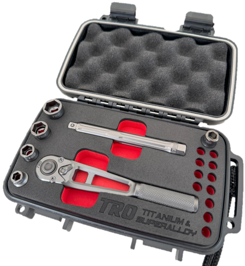 1/4" Dr. Titanium & Superalloy Ratchet + Socket Set (PREORDER)