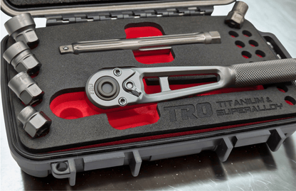 1/4" Dr. Titanium & Superalloy Ratchet + Socket Set (PREORDER)