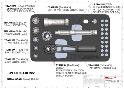 1/4" Dr. Titanium & Superalloy X Set (PREORDER)
