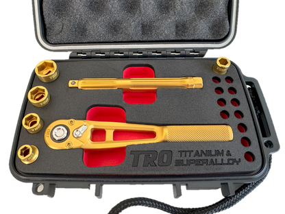 1/4" Dr. Titanium & Superalloy Ratchet + Socket Set (PREORDER)