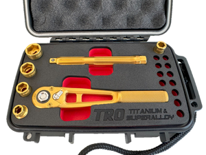 1/4" Drive Titanium Ratchet & 4Pc Titanium Socket Set (PREORDER)