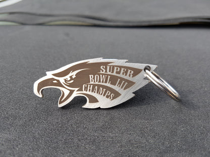 Philadelphia Eagles Stainless/Titanium Bottle Opener PHILLY SPECIAL SB LII CHAMPS!