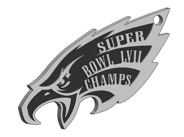 Muat gambar ke penampil Galeri, Philadelphia Eagles Stainless/Titanium Bottle Opener PHILLY SPECIAL SB LII CHAMPS!
