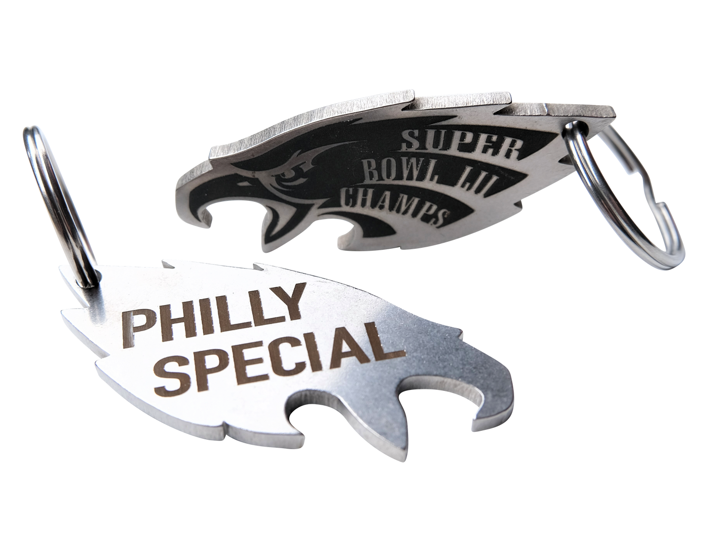 Philadelphia Eagles Stainless/Titanium Bottle Opener PHILLY SPECIAL SB LII CHAMPS!