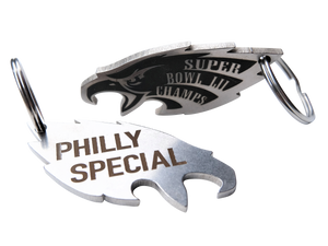 Philadelphia Eagles Stainless/Titanium Bottle Opener PHILLY SPECIAL SB LII CHAMPS!