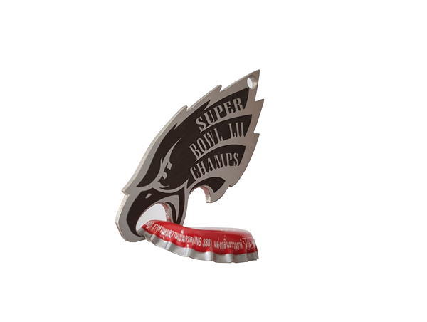 Bild in Galerie-Viewer laden, Philadelphia Eagles Stainless/Titanium Bottle Opener PHILLY SPECIAL SB LII CHAMPS!
